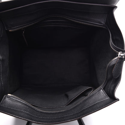 Celine Drummed Calfskin Mini Luggage Black 5 of 9