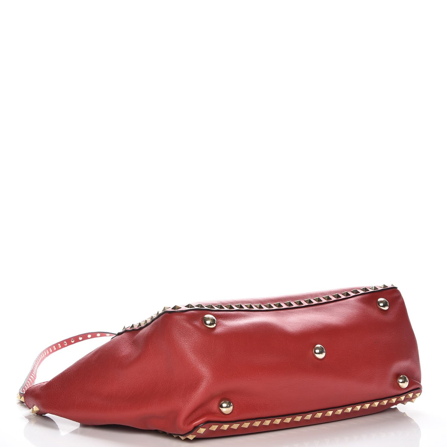 Vitello Medium Rockstud Tote Rosso Valentino