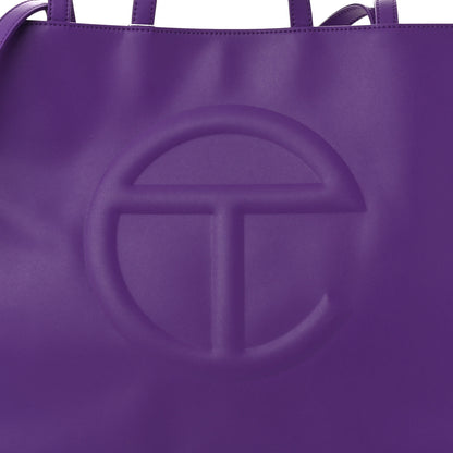 Telfar Vegan Leather Large Shopping Bag Grape 8 of 10