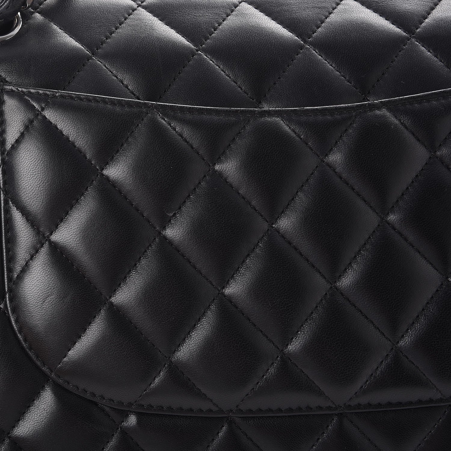 Chanel Lambskin Quilted Jumbo Double Flap Black 13 of 19