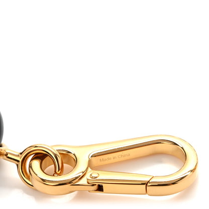 Loewe Brass Acetate Pebble Donut Chain Shoulder Strap Black Gold 3 of 4