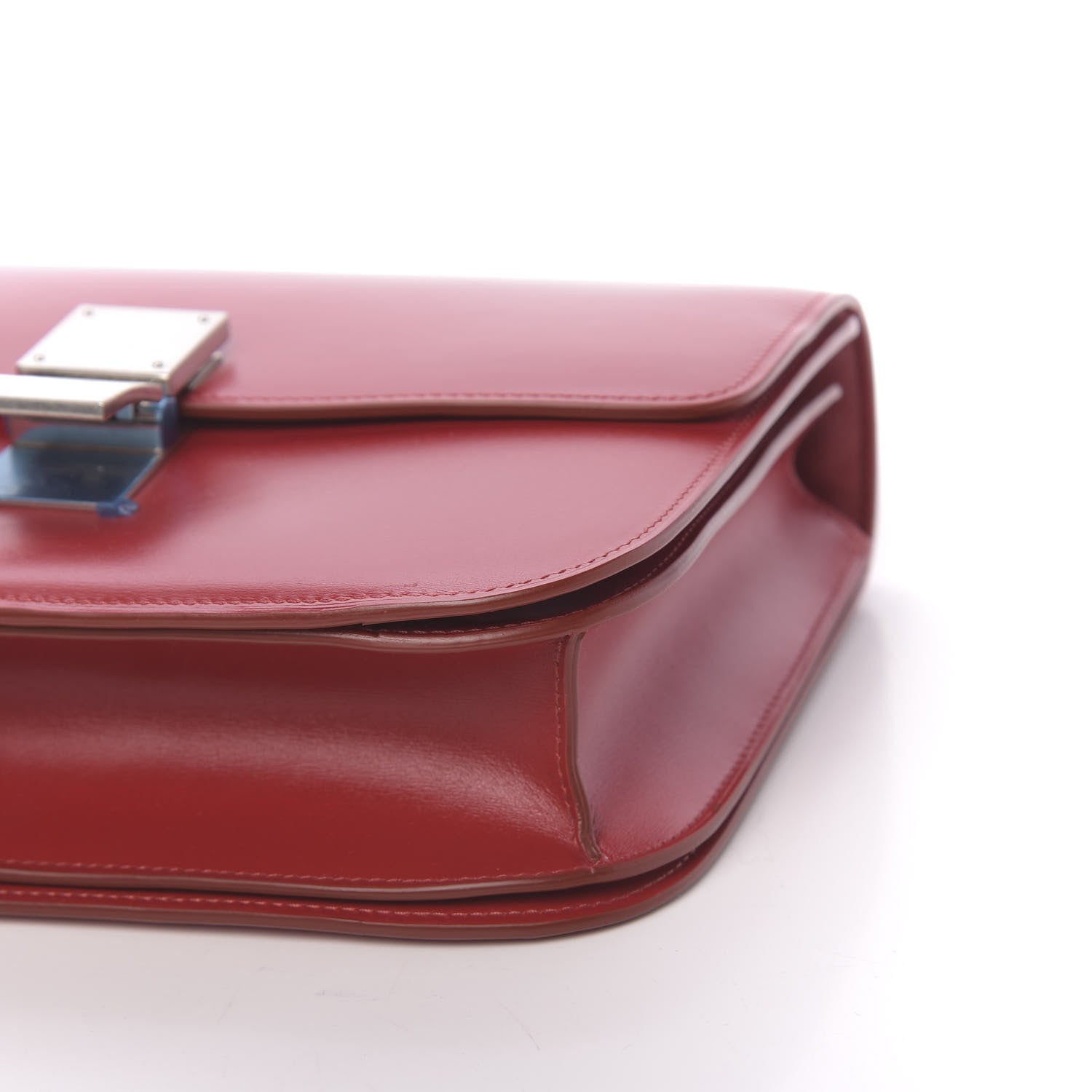 Celine Box Calfskin Medium Classic Box Flap Bag Red 9 of 14