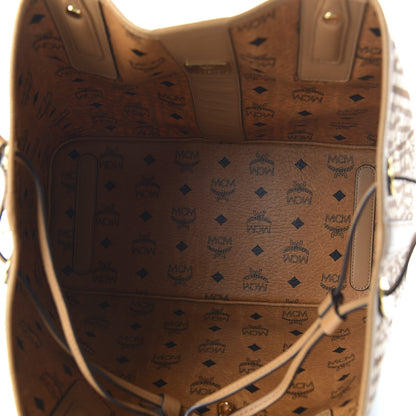 MCM Visetos Medium Liz Reversible Shopper Tote Cognac 12 of 15