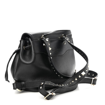 Valentino Garavani Vitello Rockstud Demilune Backpack Black 3 of 9