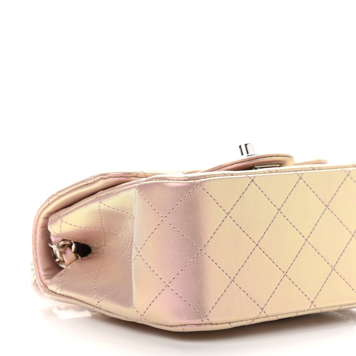 Chanel Iridescent Lambskin Quilted Mini Square Flap Pink 8 of 9