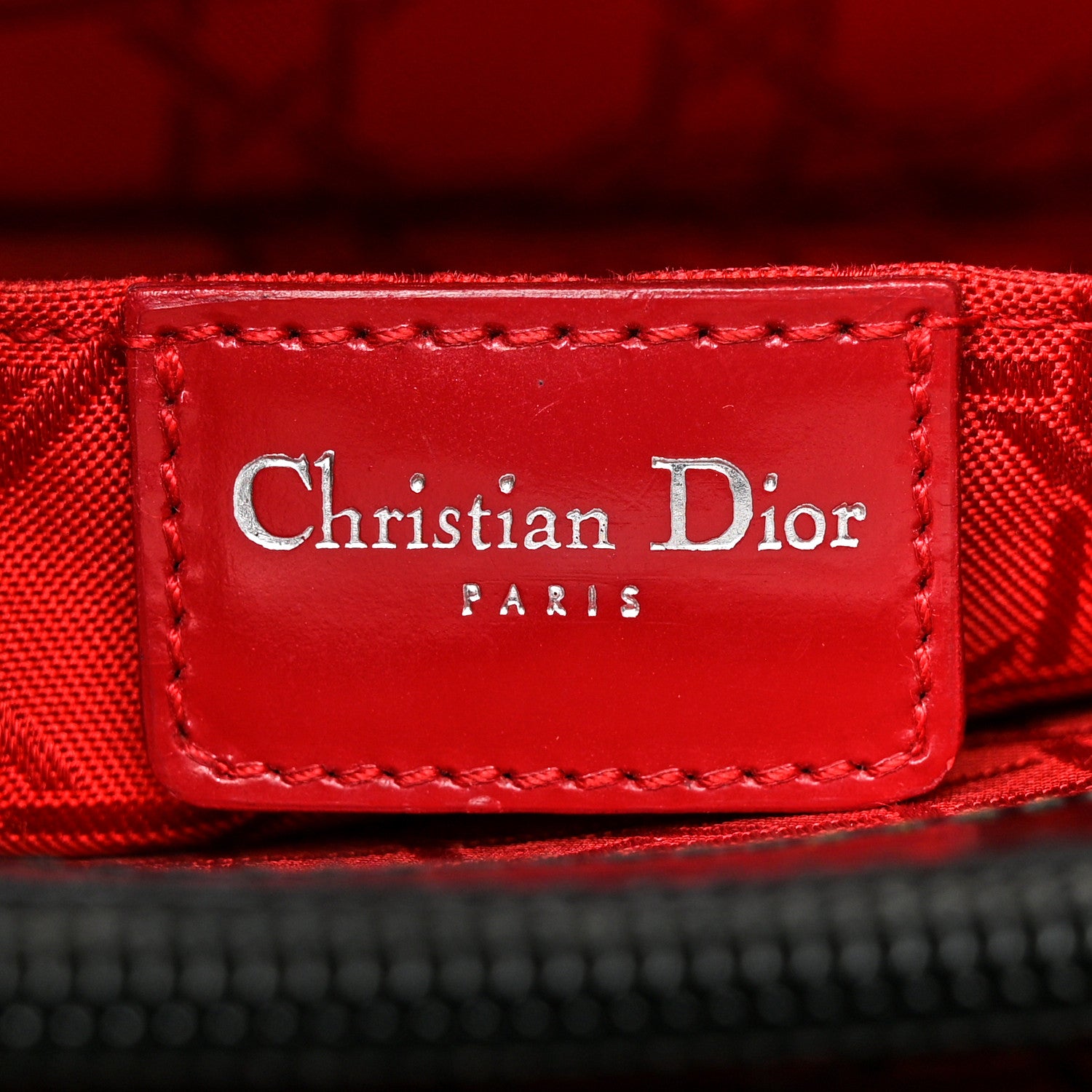 Christian Dior Nylon Cannage Large Tote Black 7 of 16