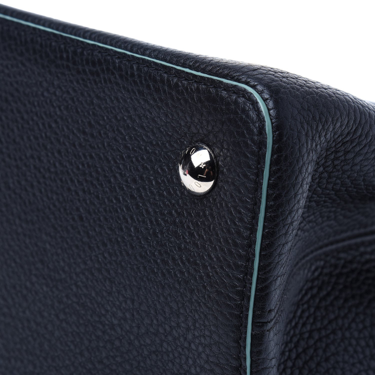 Louis Vuitton Taurillon Capucines MM Black Turquoise 25 of 29