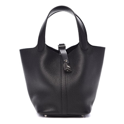 Hermes Taurillon Clemence Picotin Lock 18 PM Black 1 of 10