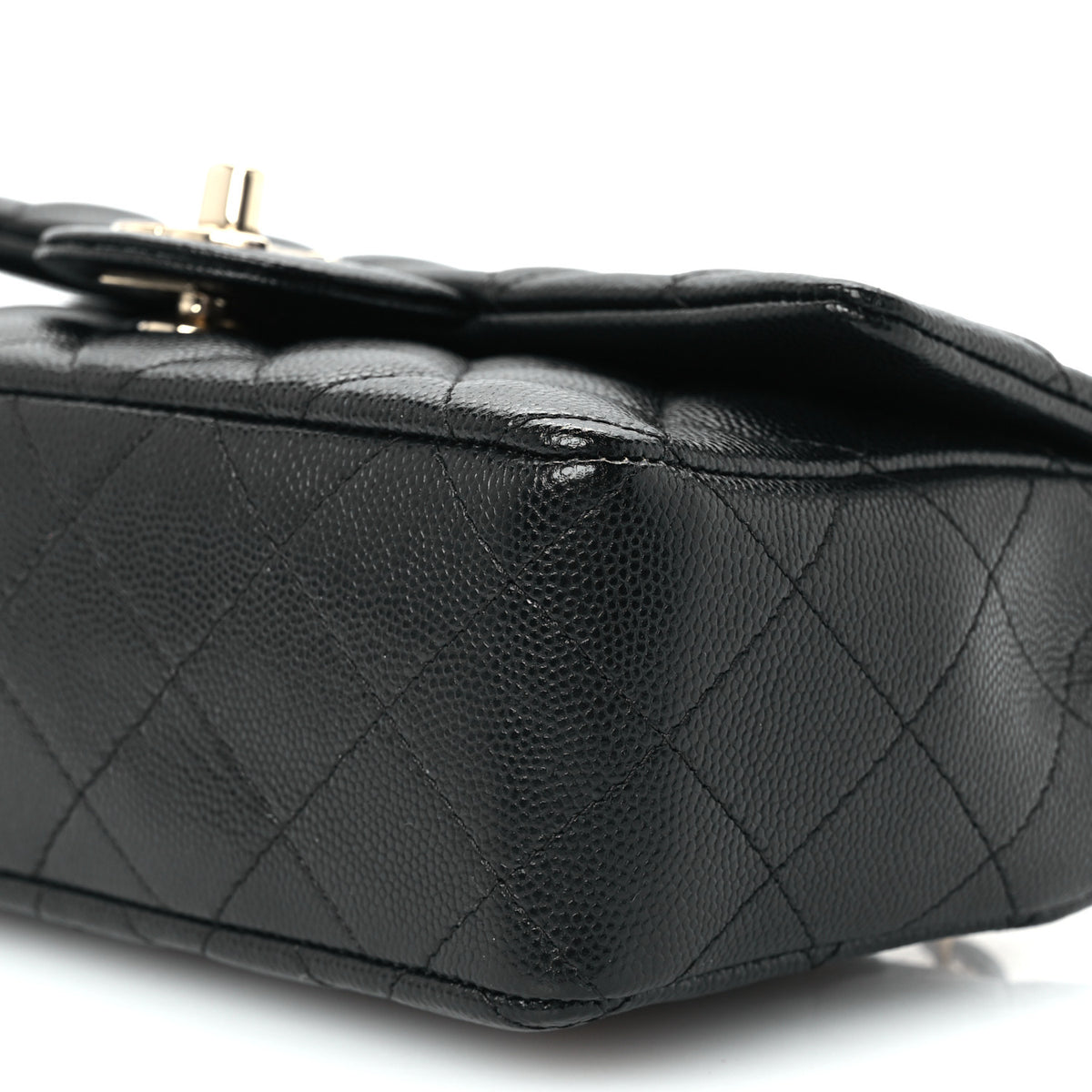 Caviar Quilted Mini Rectangular Flap Black