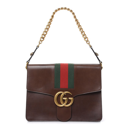 Gucci Tuscany Lux Calfskin Web GG Marmont Shoulder Bag Fondent 1 of 13