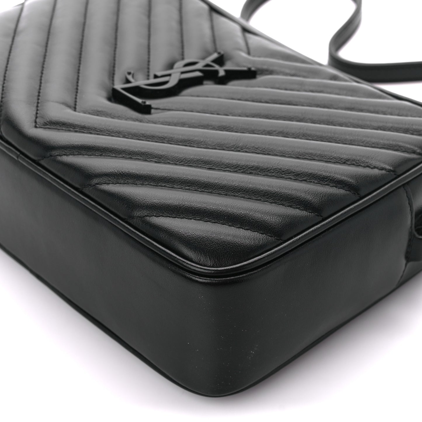 Calfskin Matelasse Monogram Monochrome Lou Camera Bag Black