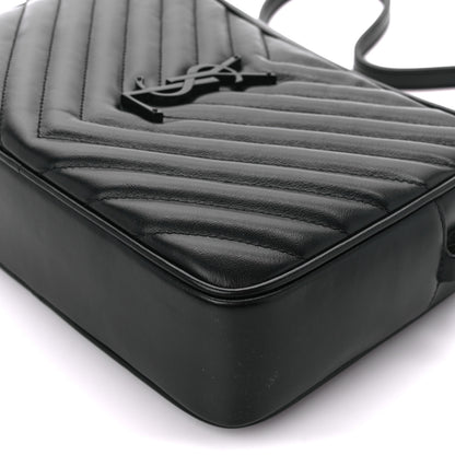 Saint Laurent Calfskin Matelasse Monogram Monochrome Lou Camera Bag Black 10 of 11