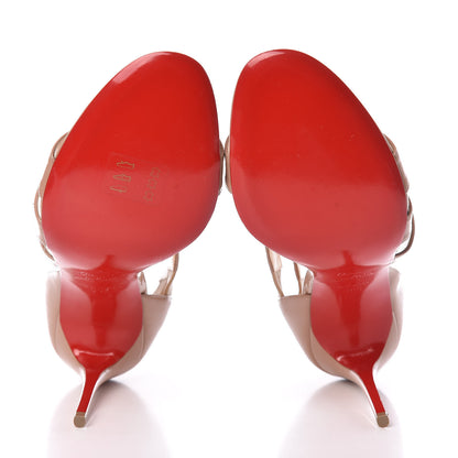 Christian Louboutin Patent World Copine 100 Sandals 39.5 Nude 5 of 11