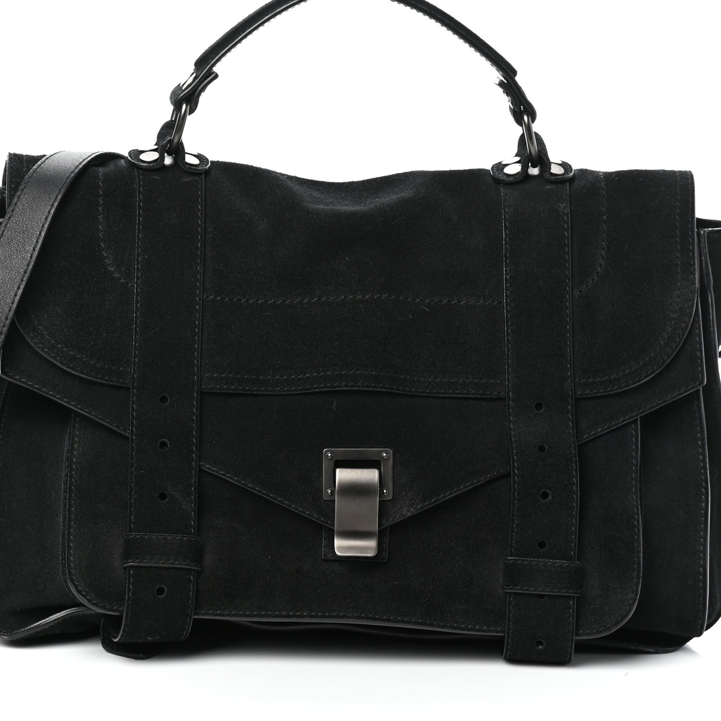 Suede Medium PS1 Satchel Black