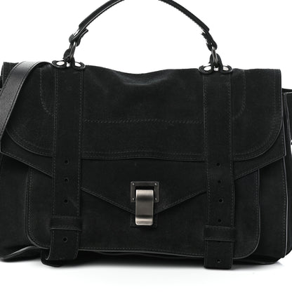 Proenza Schouler Suede Medium PS1 Satchel Black 7 of 9