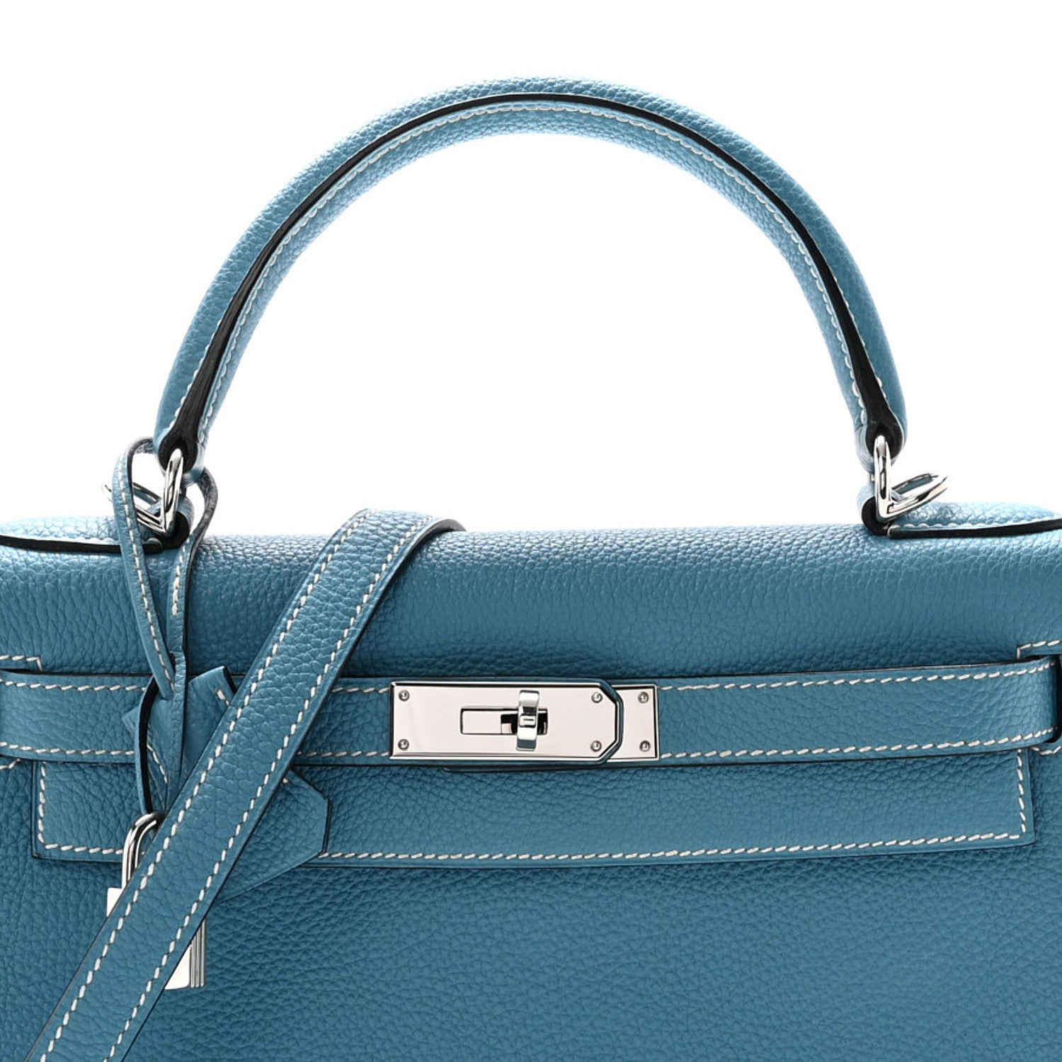 Hermes Togo Kelly Retourne 28 Blue Jean 7 of 9