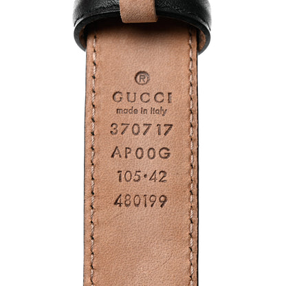 Gucci Moon Calfskin Interlocking G 25mm Belt 105 42 Black 5 of 6
