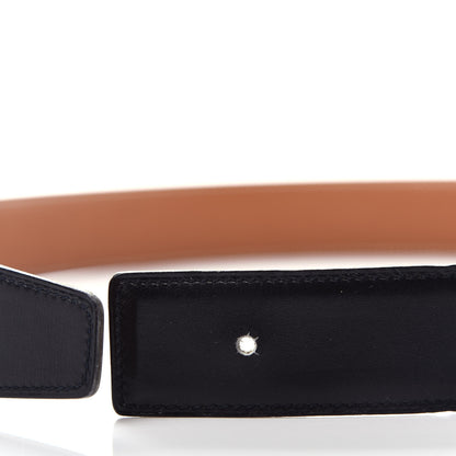 Hermes Box Courchevel 32mm H Belt 75 Black Gold 3 of 7
