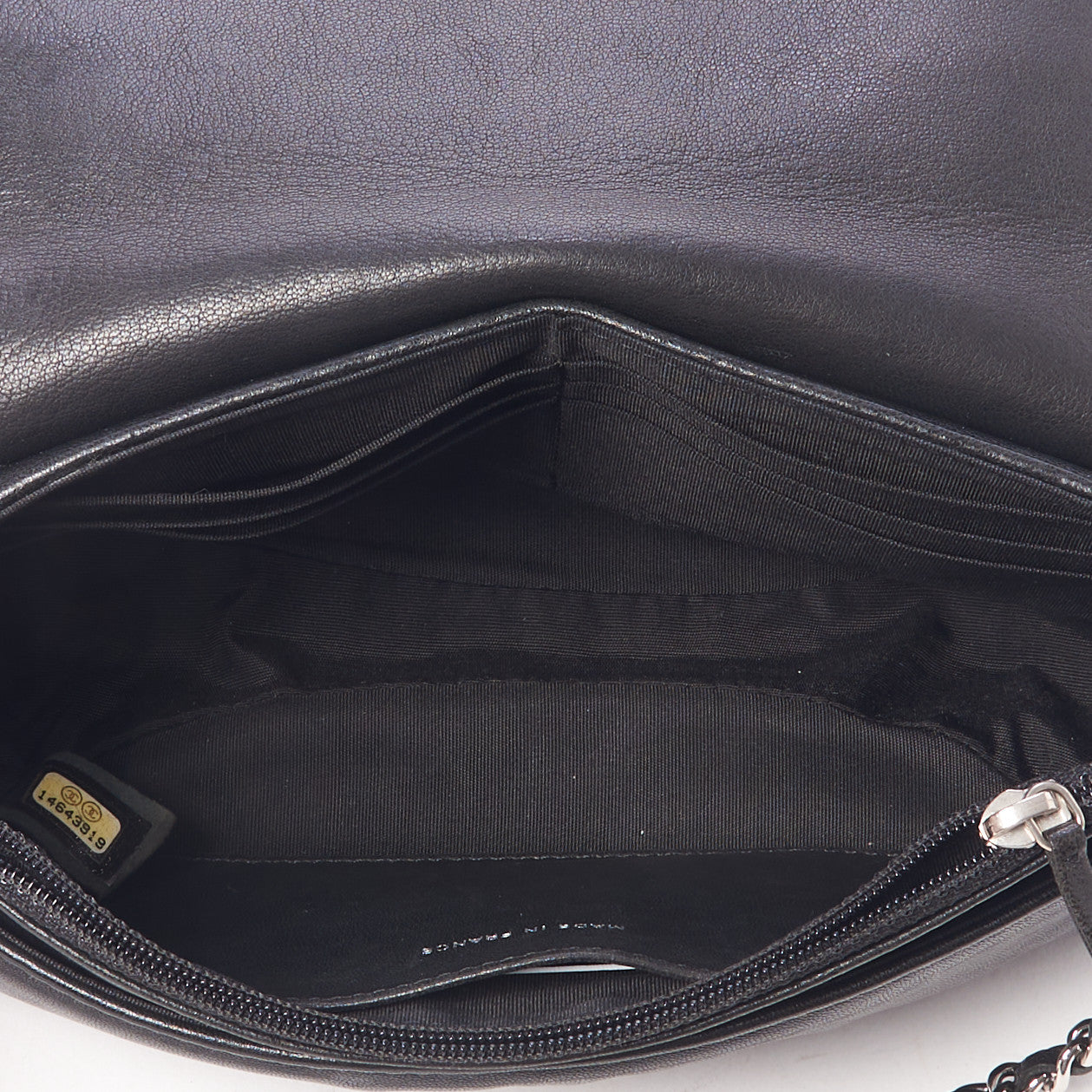 Chanel Lambskin Half Moon Wallet On Chain WOC Black 7 of 9