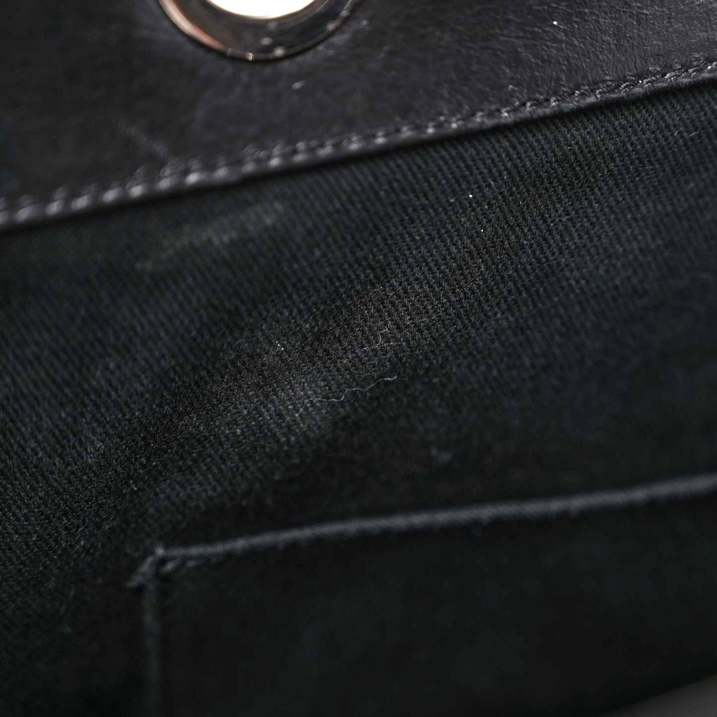 Glazed Calfskin Quilted Large CC Delivery Tote Black