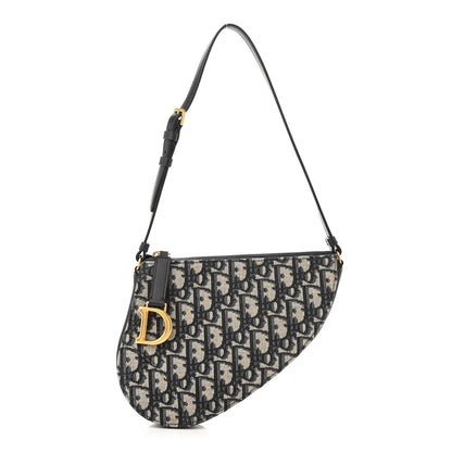 Christian Dior Oblique Saddle Rodeo Pouch Navy Blue 1 of 10
