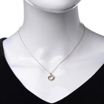 Cartier 18K Pink Yellow White Gold Pink Spinel Trinity Pendant Necklace 2 of 7