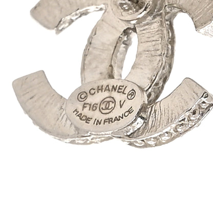 Chanel Crystal CC Earrings Silver 4 of 5