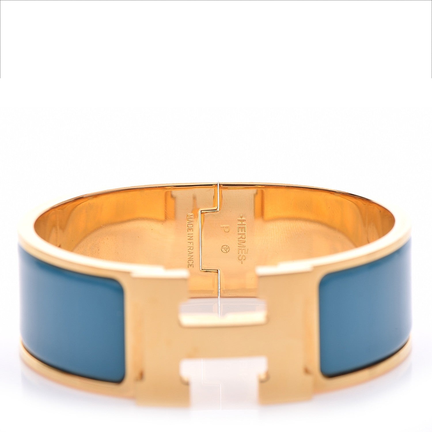 Hermes Enamel Wide Clic Clac H Bracelet PM Bleu Indien 4 of 7