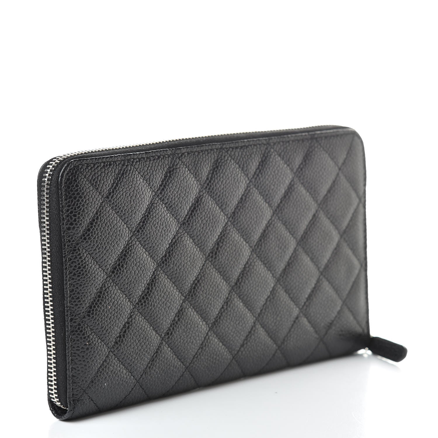 Chanel Caviar Quilted Large Zip Around Organizer Wallet Black 3 of 8