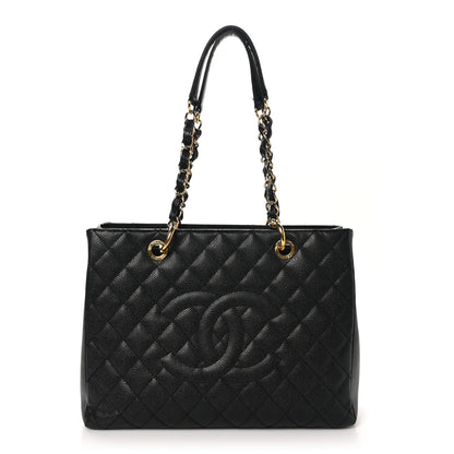 Chanel Caviar Quilted Grand Shopping Tote GST Black 1 of 12