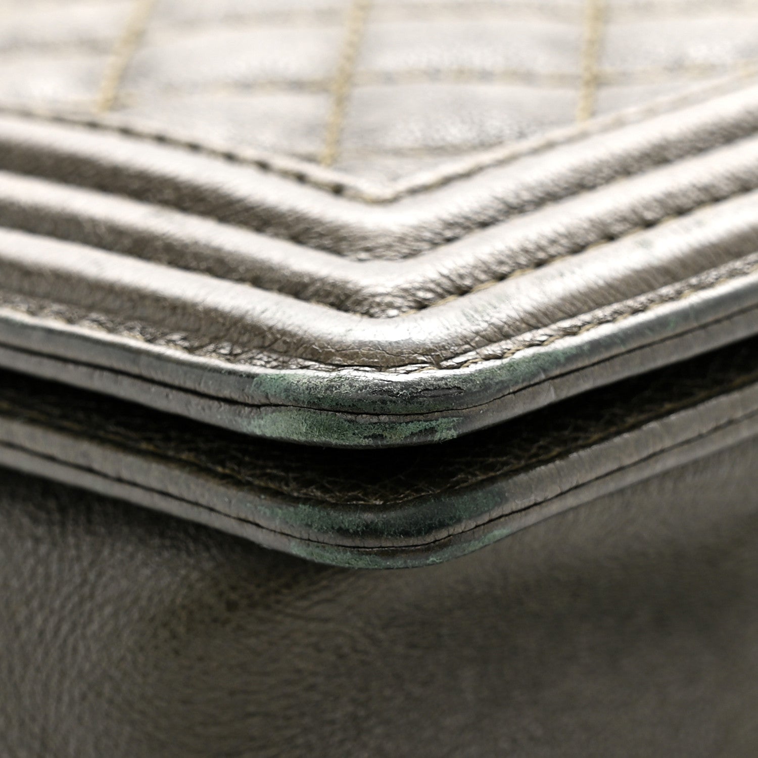 Chanel Calfskin Quilted Large Boy Flap Green 11 of 14