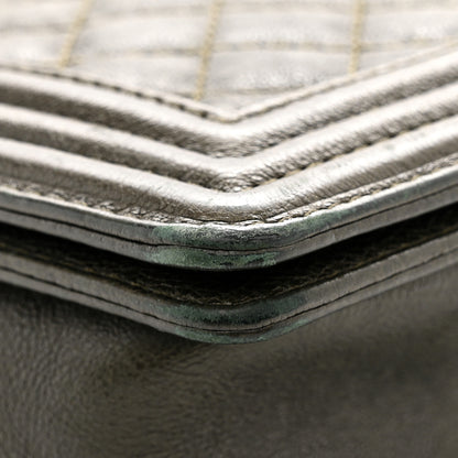 Chanel Calfskin Quilted Large Boy Flap Green 11 of 14