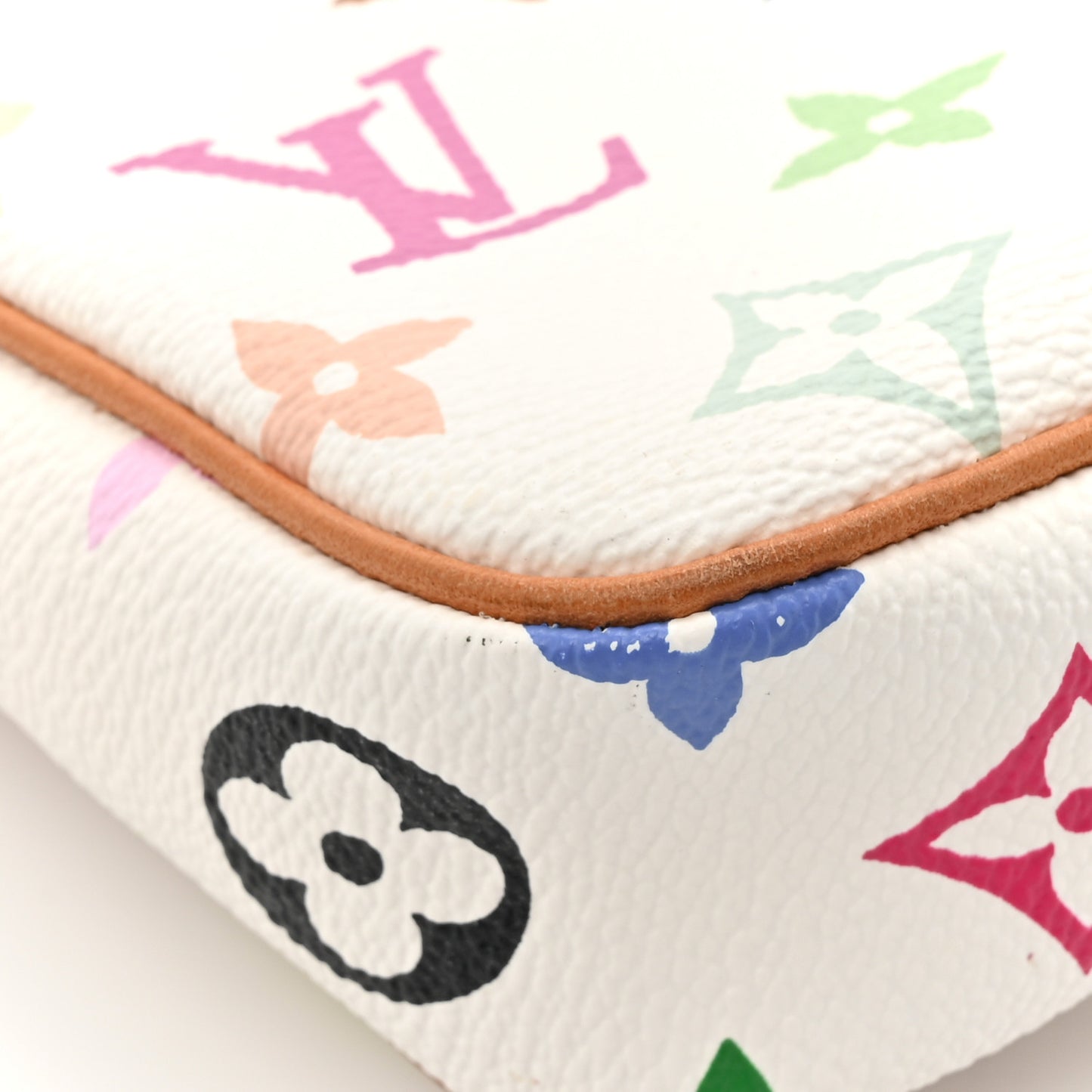 Monogram Multicolor Pochette Accessories White
