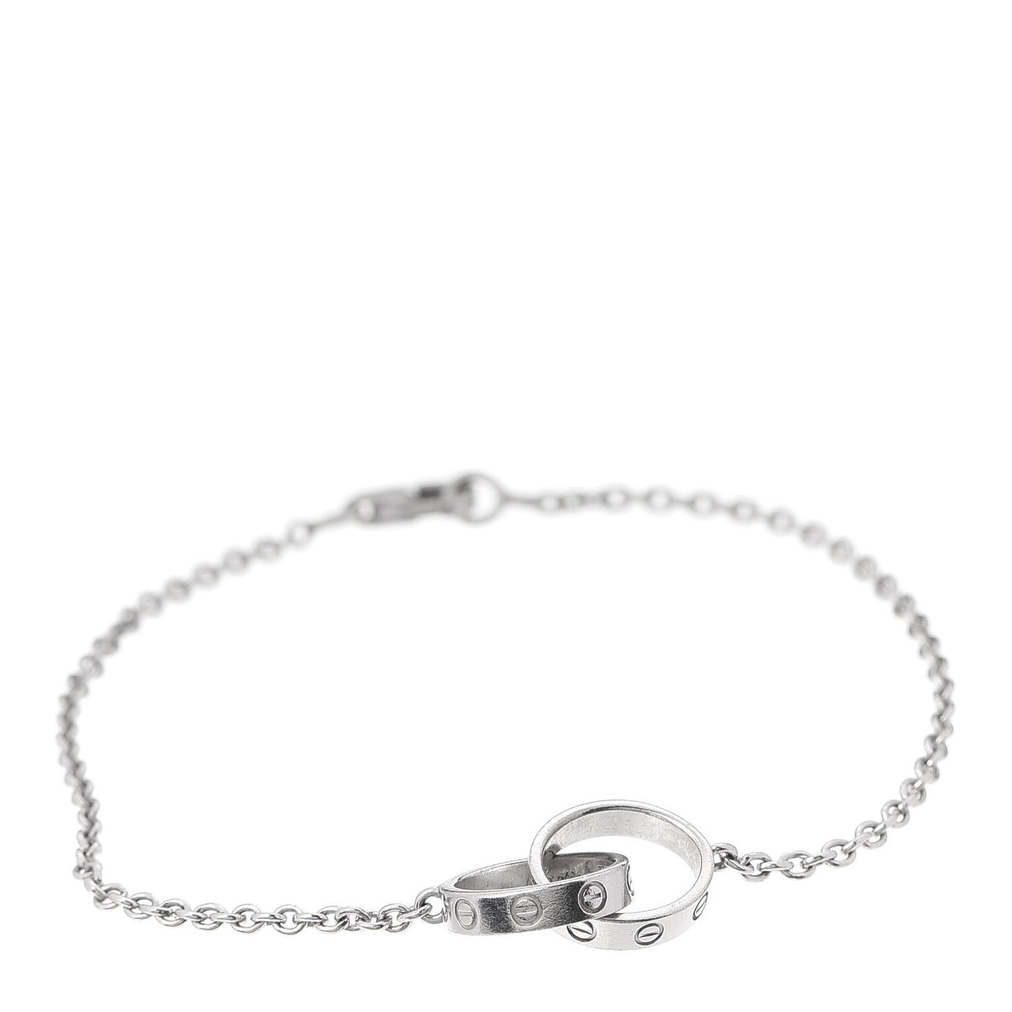 18K White Gold Interlocking LOVE Bracelet