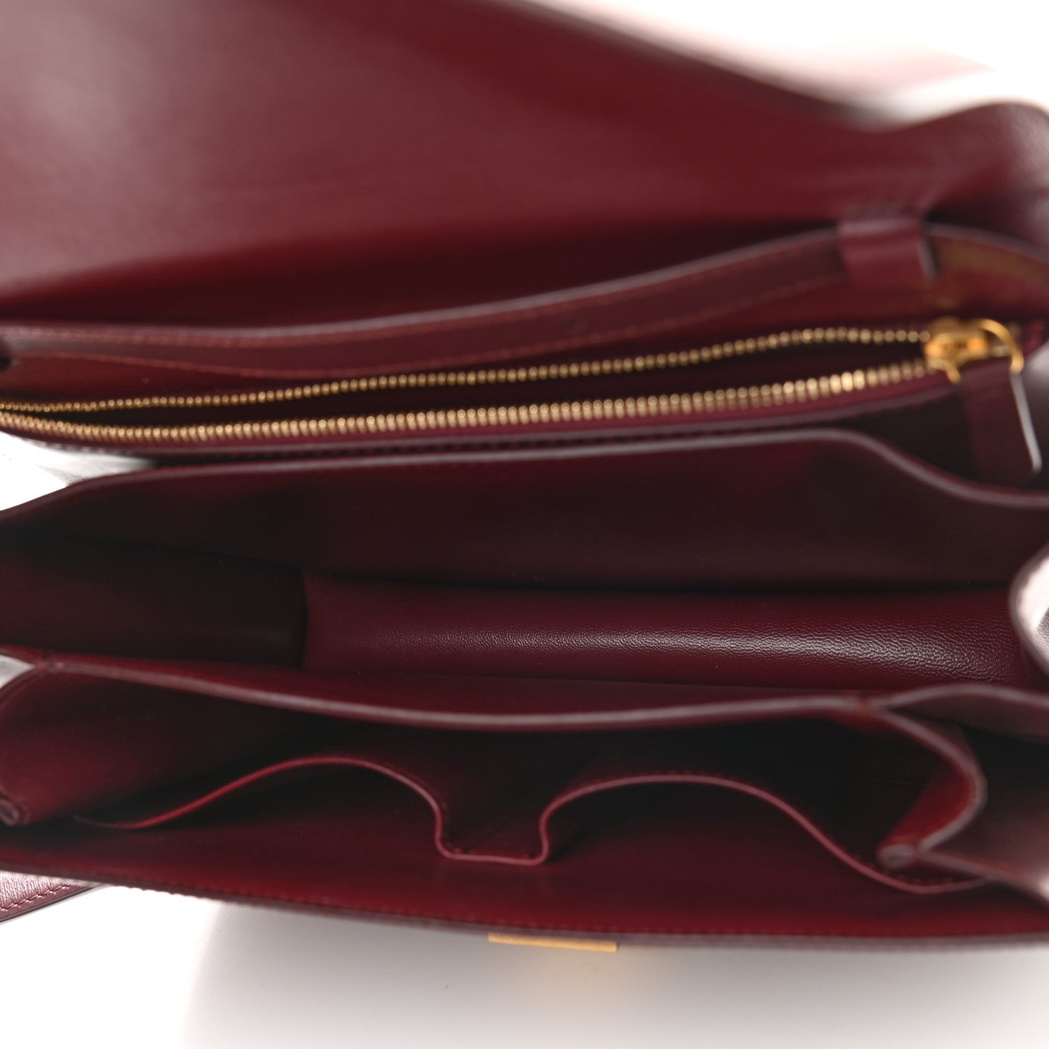 Celine Box Calfskin Medium Classic Box Flap Bag Burgundy 4 of 11