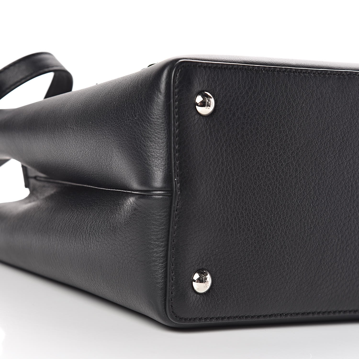 Fendi Vitello Dolce Elaphe Petite 2Jours Tote Black 7 of 10