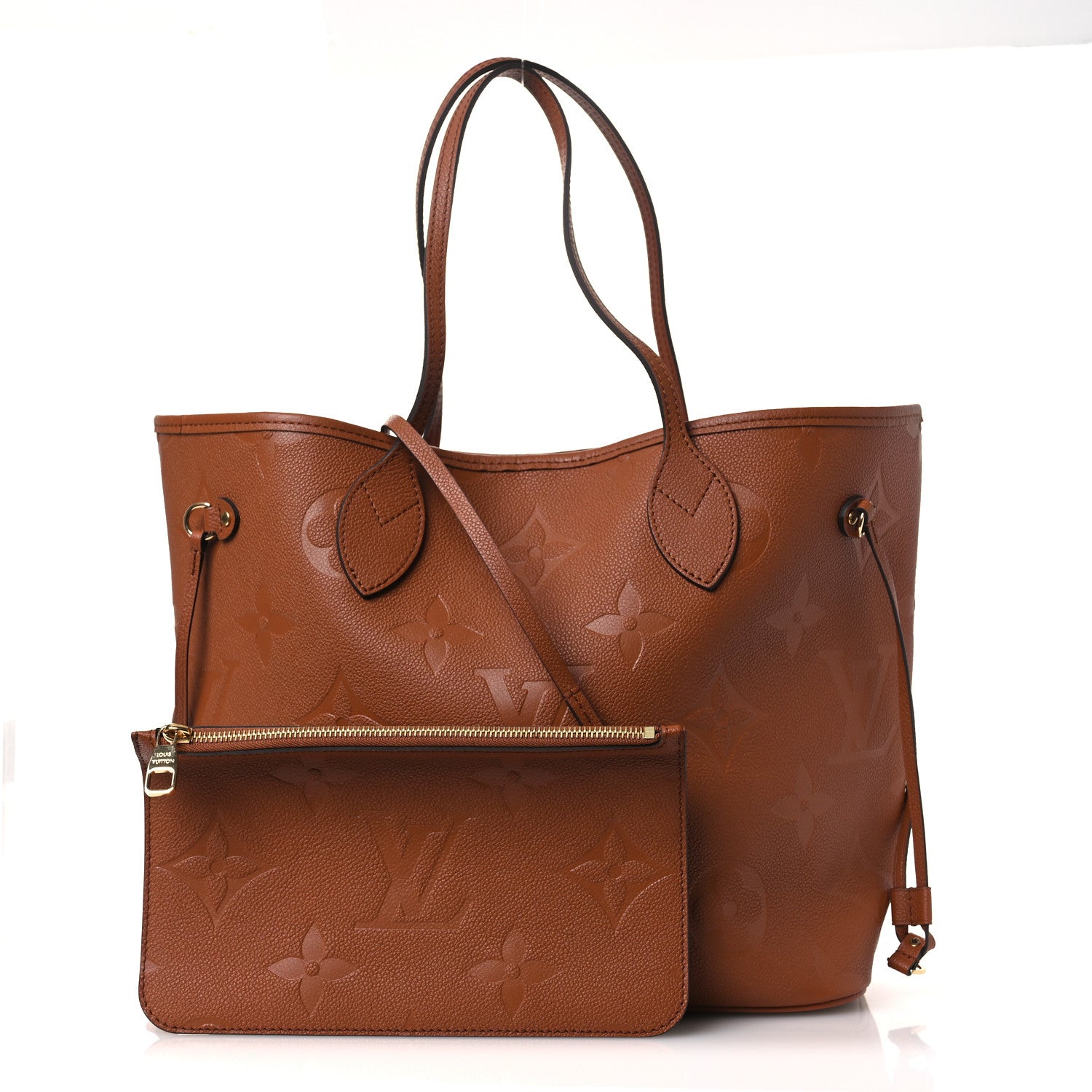 Louis Vuitton Empreinte Monogram Giant Neverfull MM Cognac 3 of 11