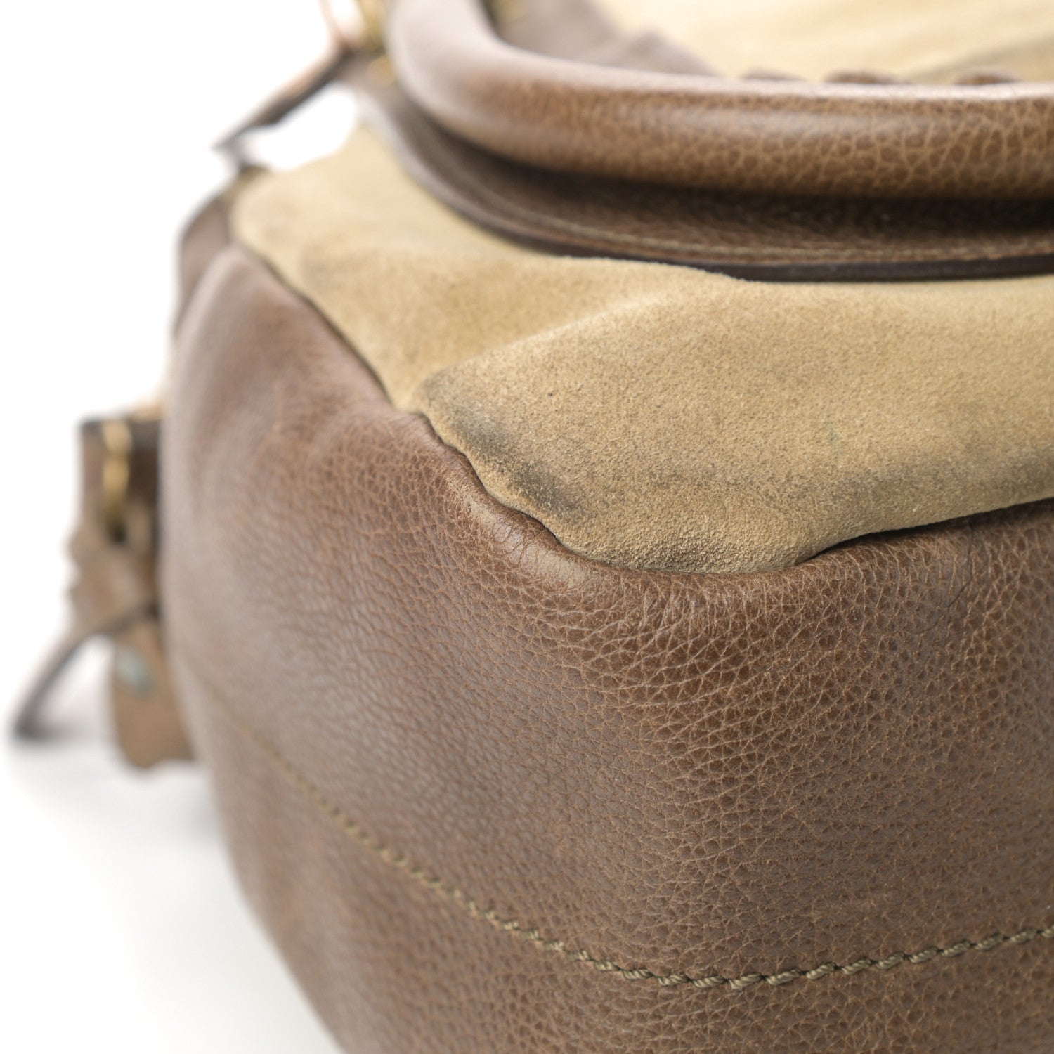Chloe Suede Calfskin Large Paraty Khaki 9 of 17