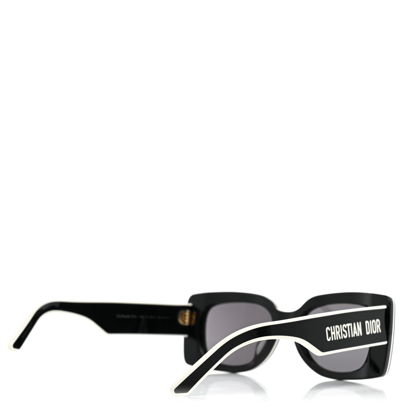 Diorpacific S1U Square Sunglasses Black White