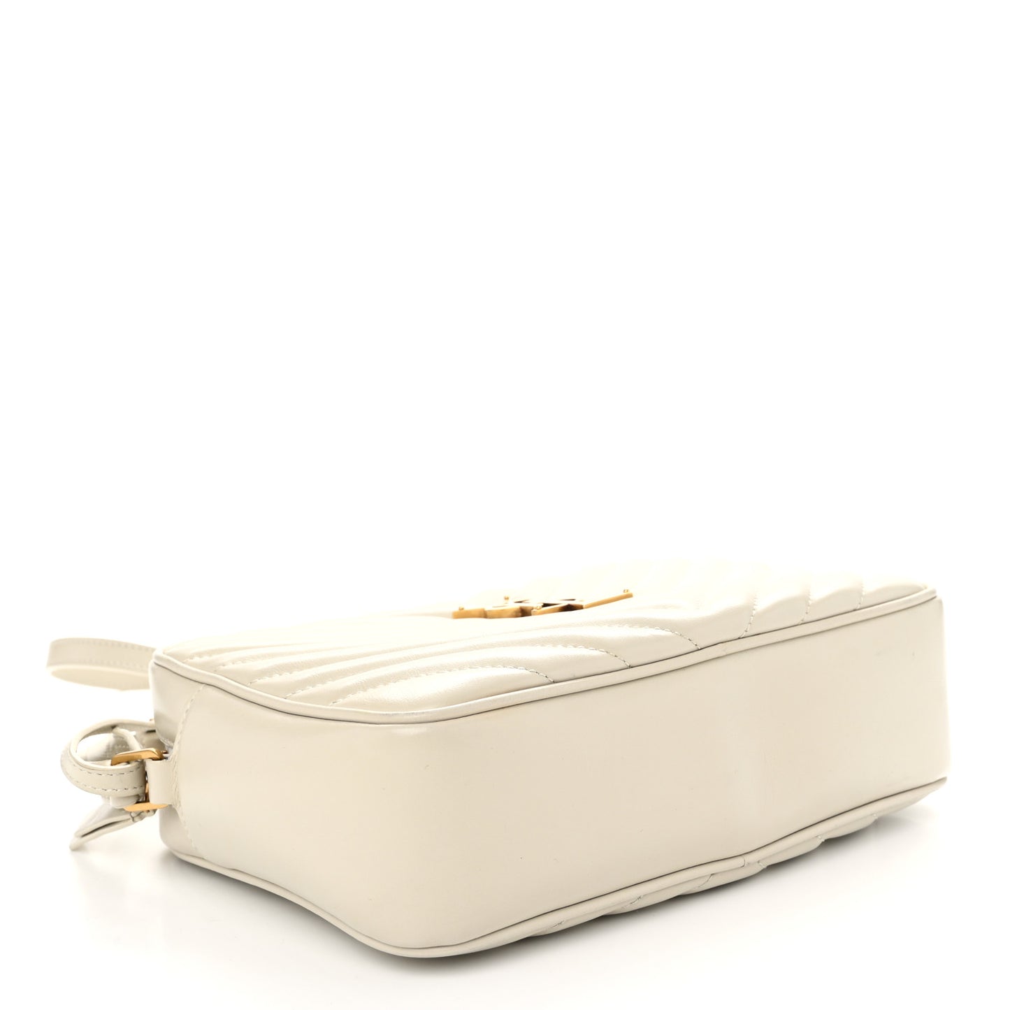 Calfskin Matelasse Monogram Lou Camera Bag Crema Soft