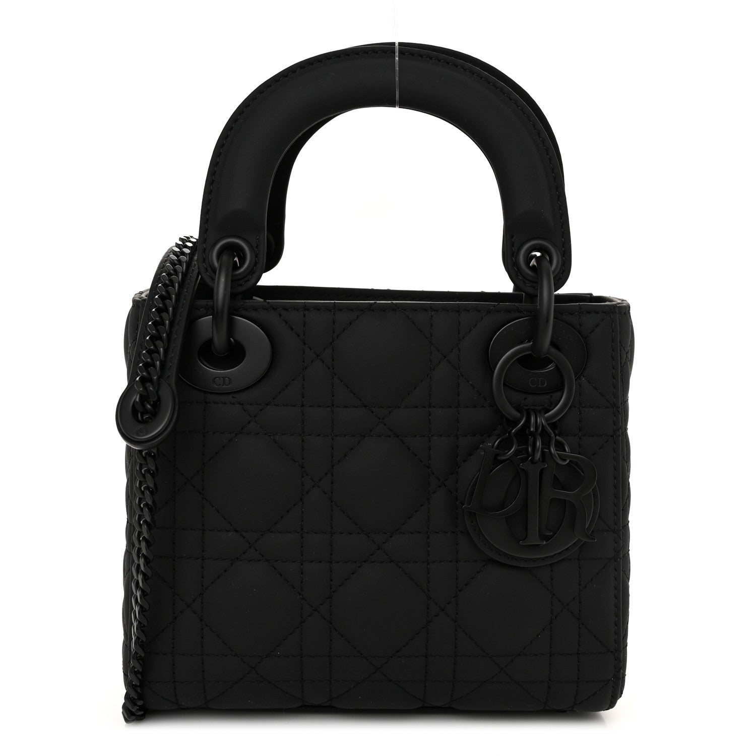Christian Dior Ultra Matte Calfskin Cannage Mini Lady Dior Black 1 of 10