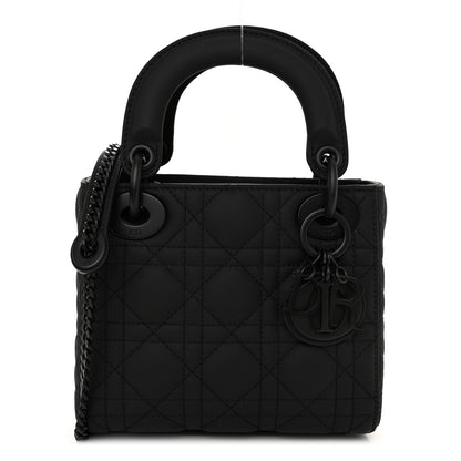 Christian Dior Ultra Matte Calfskin Cannage Mini Lady Dior Black 1 of 10