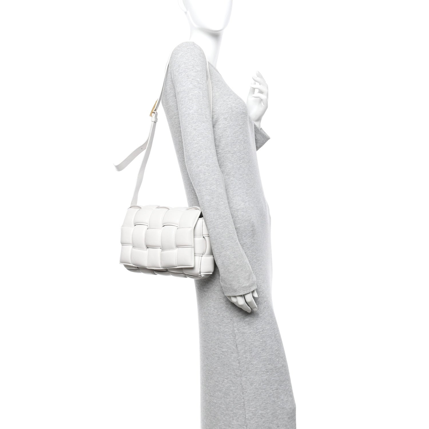 Bottega Veneta Nappa Maxi Intreccio Padded Cassette Crossbody Bag Chalk 2 of 15