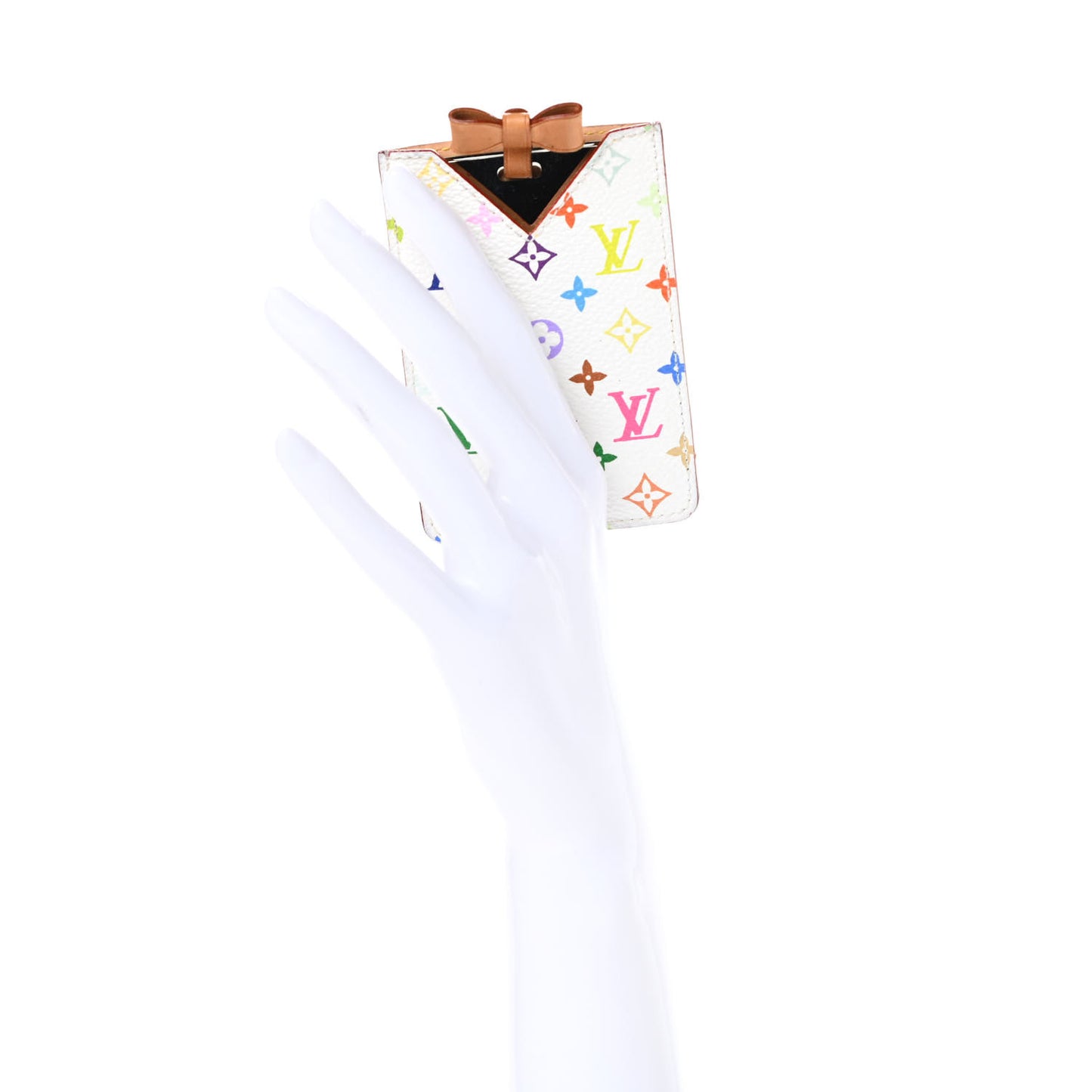 Monogram Multicolor Mirror and Case Pouch White