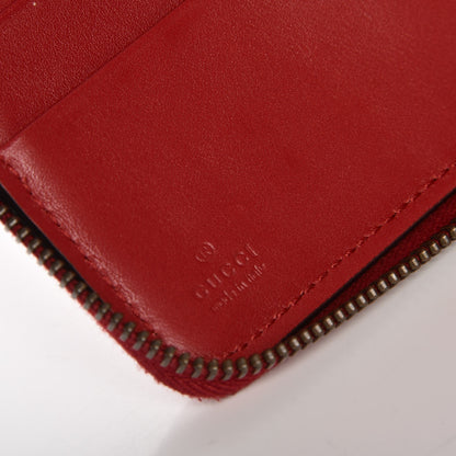 Gucci Calfskin Matelasse GG Marmont Zip Around Organizer Wallet Hibiscus Red 6 of 8