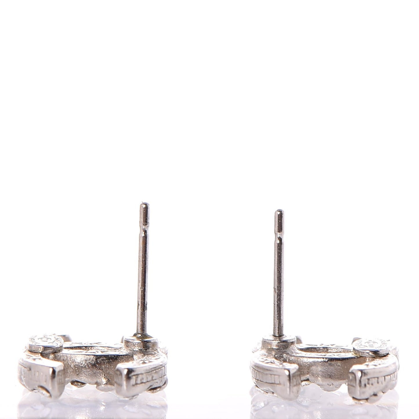 Crystal CC Earrings Silver