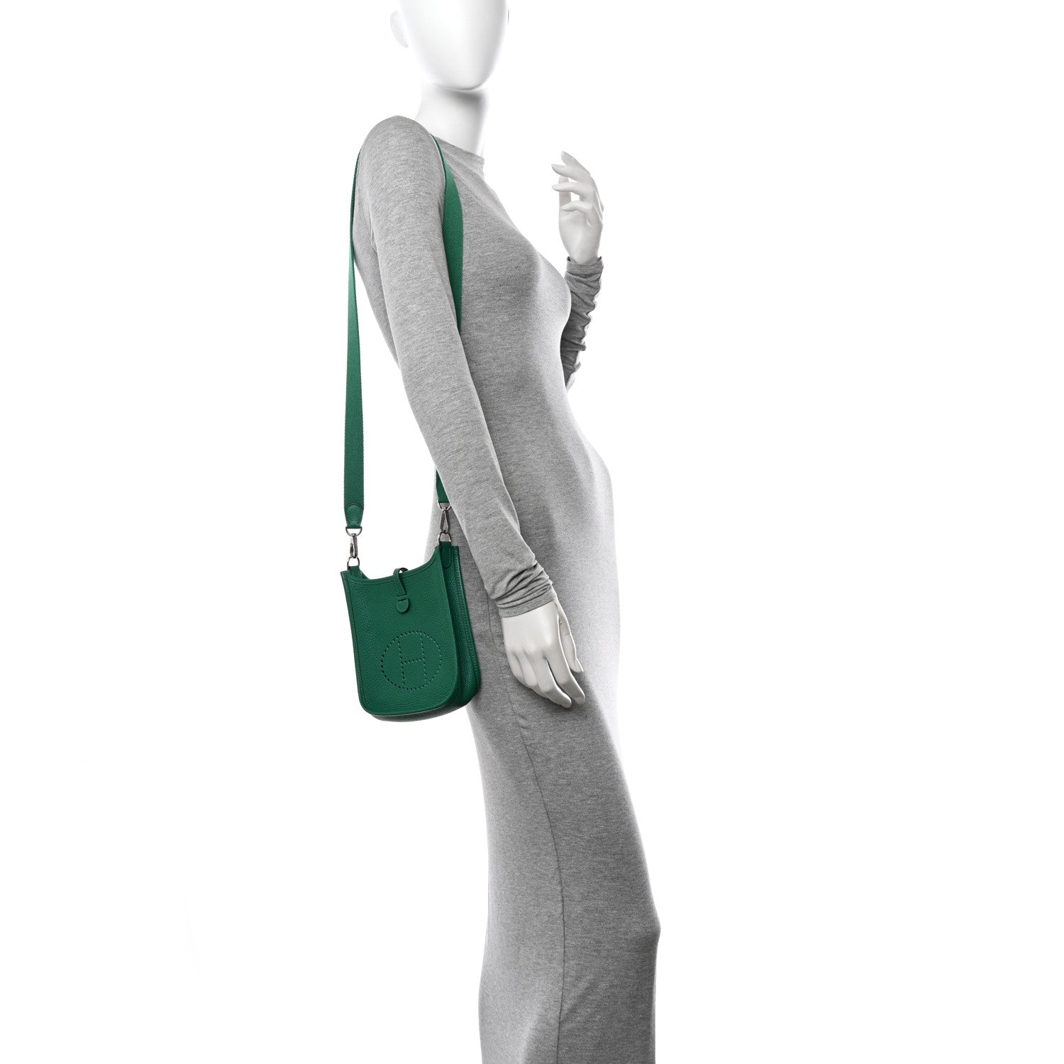 Hermes Taurillon Clemence Evelyne TPM Vert Vertigo 2 of 13