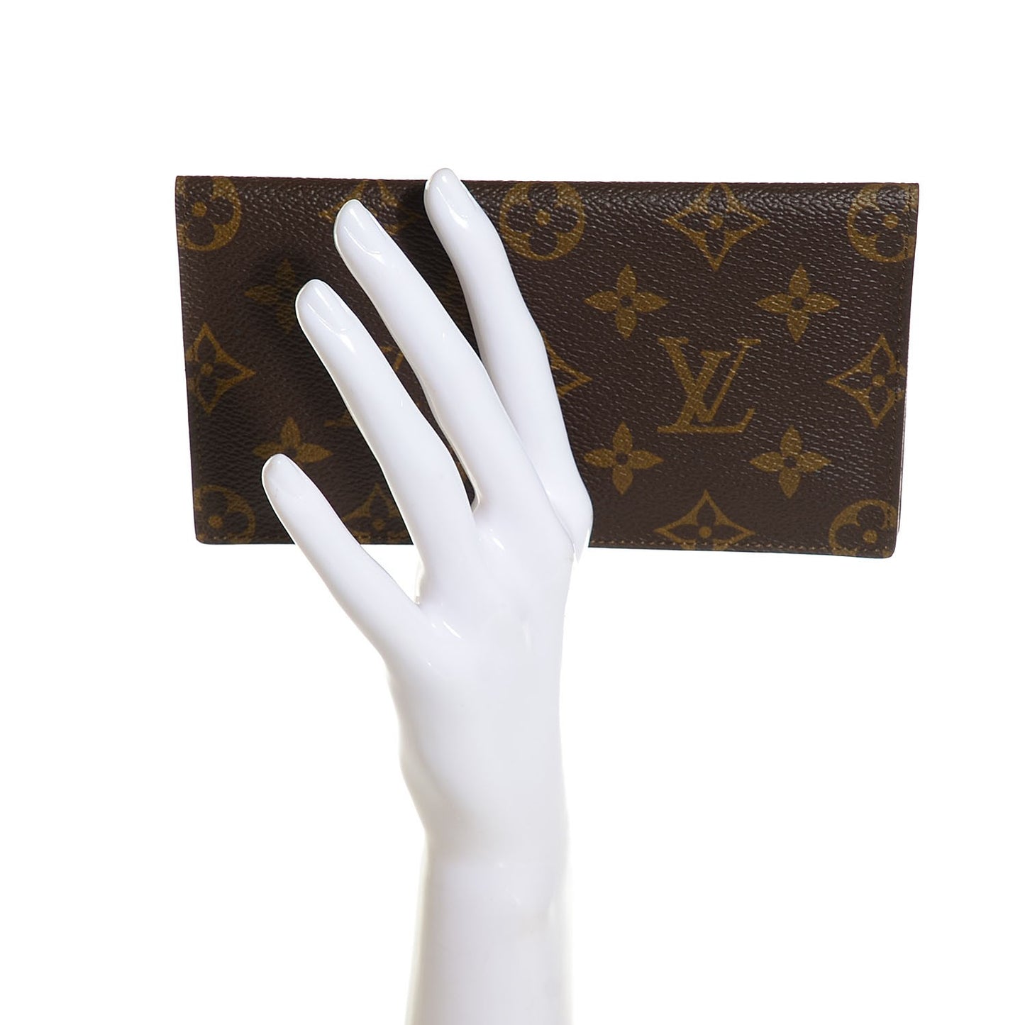 Monogram Simple Checkbook Holder Wallet