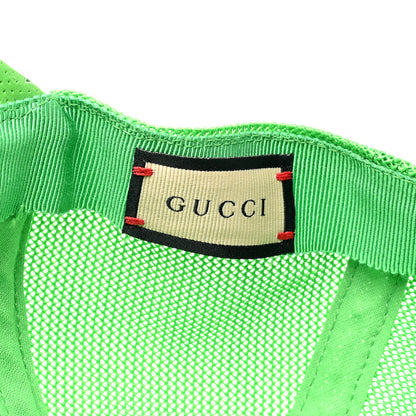 Gucci Calfskin Mesh GG Tennis Embossed Gary Baseball Hat L Green 8 of 8