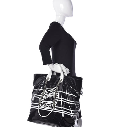 Chanel Vinyl Large La Pausa Bay Shopping Bag Black 2 of 25